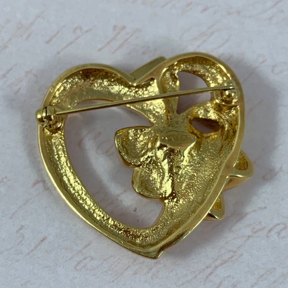 Avon Birthday Heart Pin/Brooch, September - Royal… - image 4