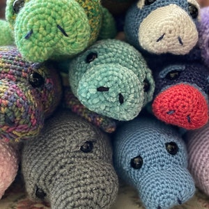 VELVET Crochet Stuffed Animal Manatee Plushie