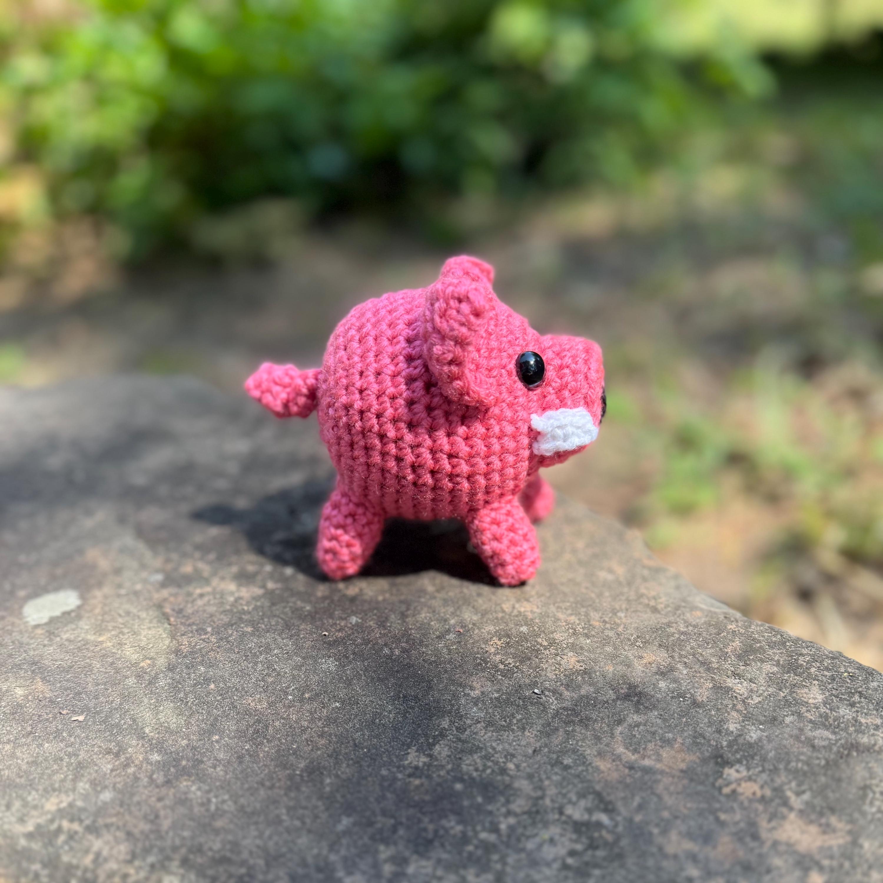 Mini Razorback Crochet Pattern MINI Crochet Stuffed Razorback | Handmade Arkansas Hog Plush | Football ...