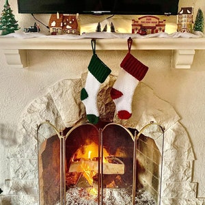 Handmade Simple Crochet Christmas Stocking