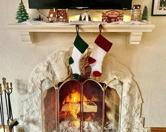Handmade Simple Crochet Christmas Stocking
