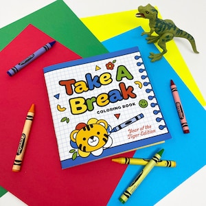 Kidcore Self Care Kit! Coloring Book, Notepad, Stickers, Mini Dry Erase Board