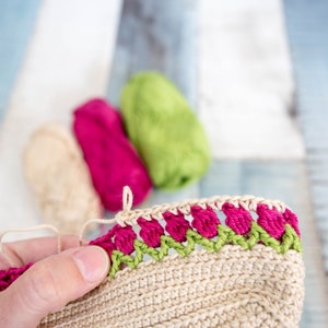 DE instructions tulip bag crochet, shopping net, sustainable shopping German image 4