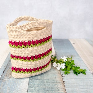 DE instructions tulip bag crochet, shopping net, sustainable shopping German image 1