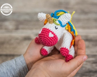 EN Instructions - Unicorn figure - gift, amigurumi, children, toys, Montessori, crochet, cuddle, animals (German)