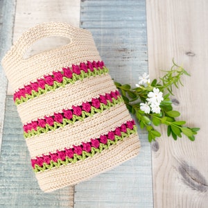 DE instructions tulip bag crochet, shopping net, sustainable shopping German image 9