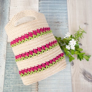 DE instructions tulip bag crochet, shopping net, sustainable shopping German image 6