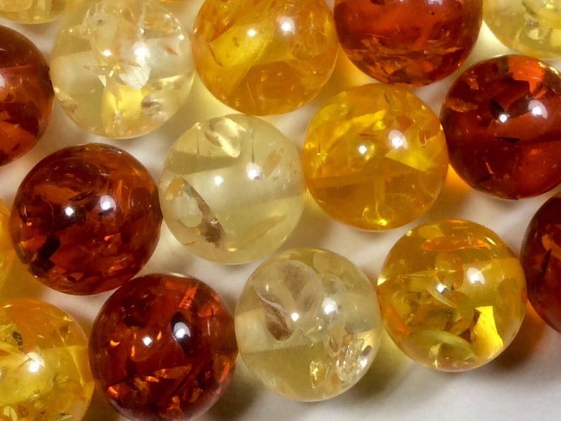 Amber Resin Bead imitation amber Smooth Round three color Etsy