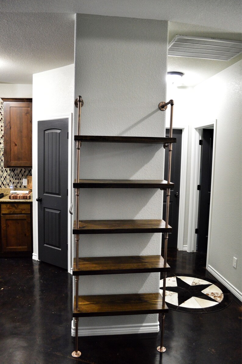 Industrial pipe shelf / shelving unit. Etsy