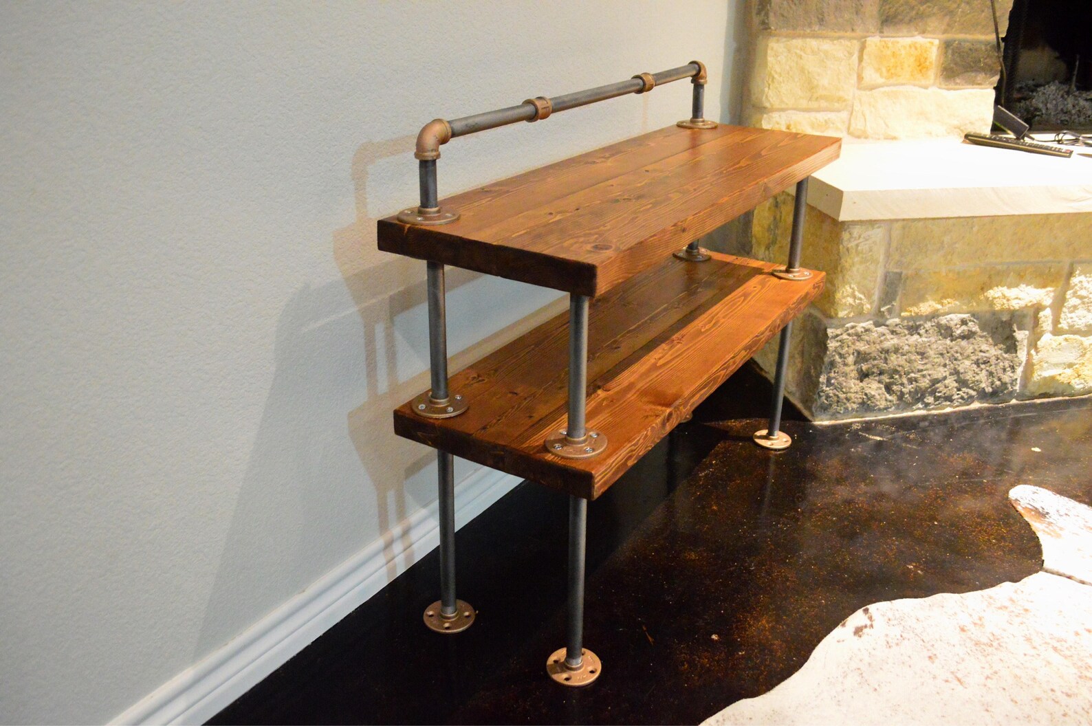 Industrial pipe shoe rack / shelf Etsy