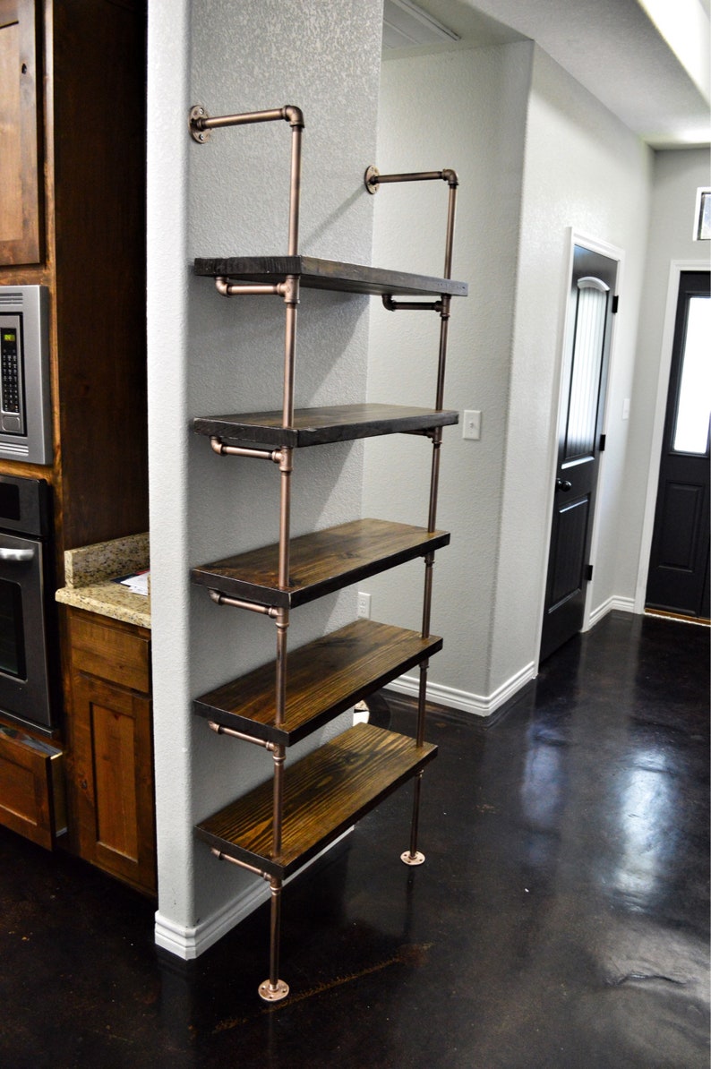 Industrial pipe shelf / shelving unit. Etsy