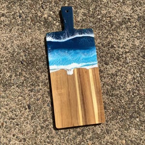 Ocean Resin Art Charcuterie Board