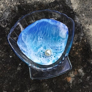 Resin Ocean Glass Catchall