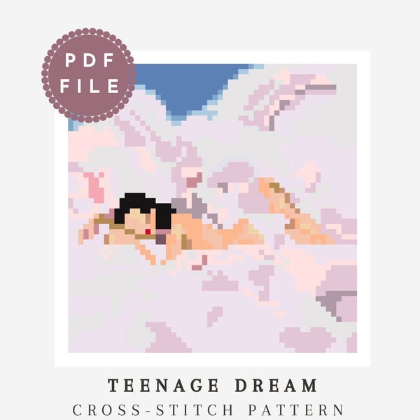 Katy Perry Teenage Dream Cross Stitch Pattern, Instant Download PDF