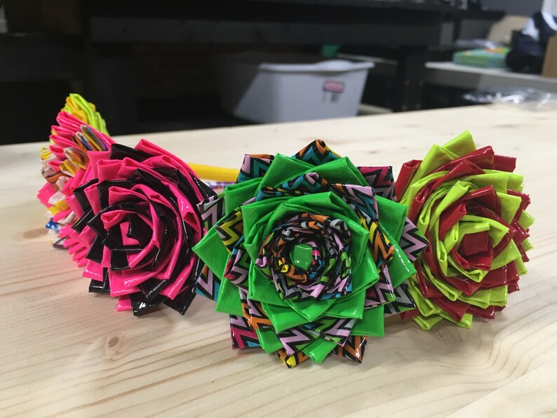 Duct Tape Flower Pens Etsy