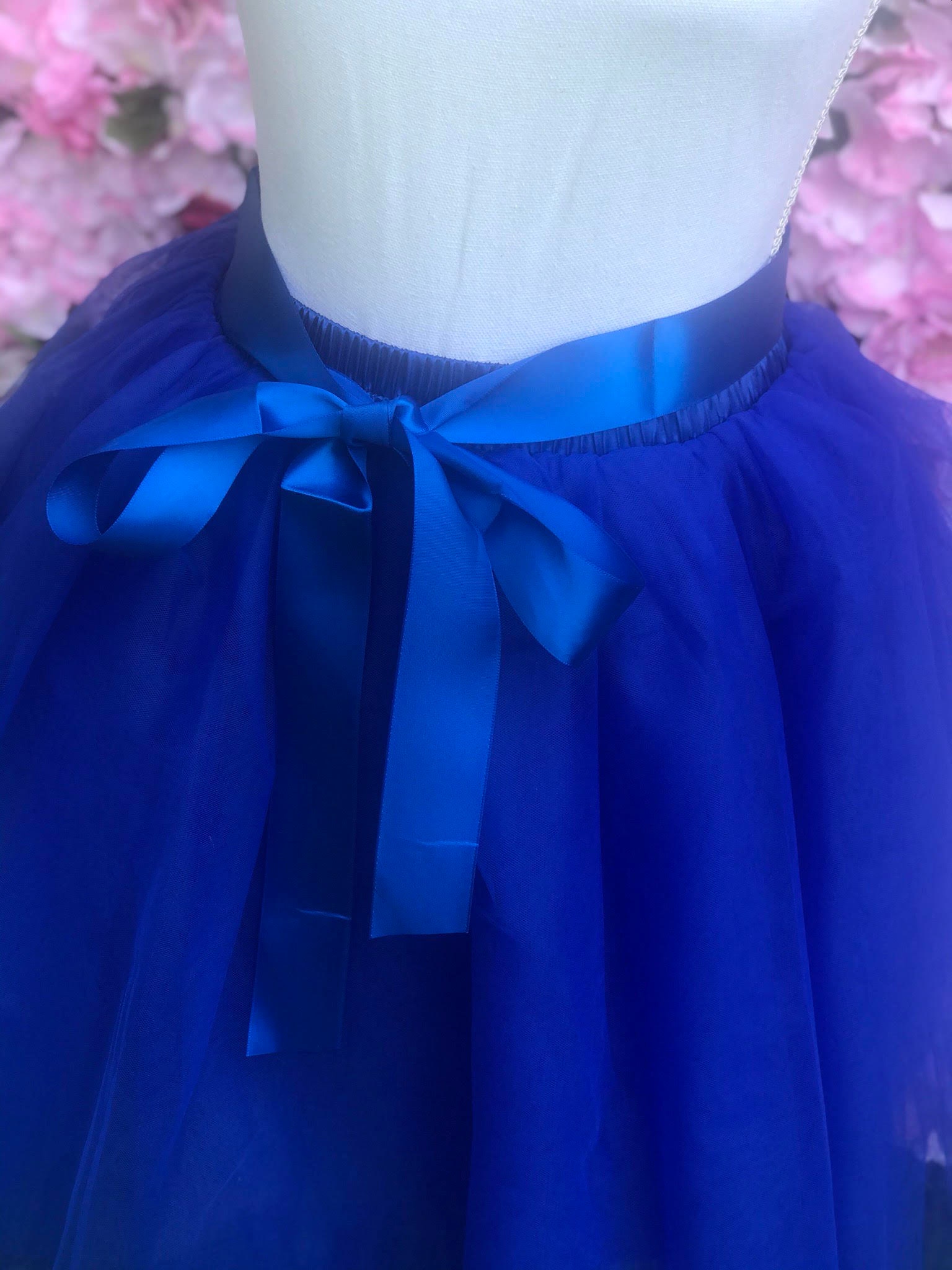 ROYAL BLUE Tulle Tutu skirt Seven layers opaque fluffy thick | Etsy