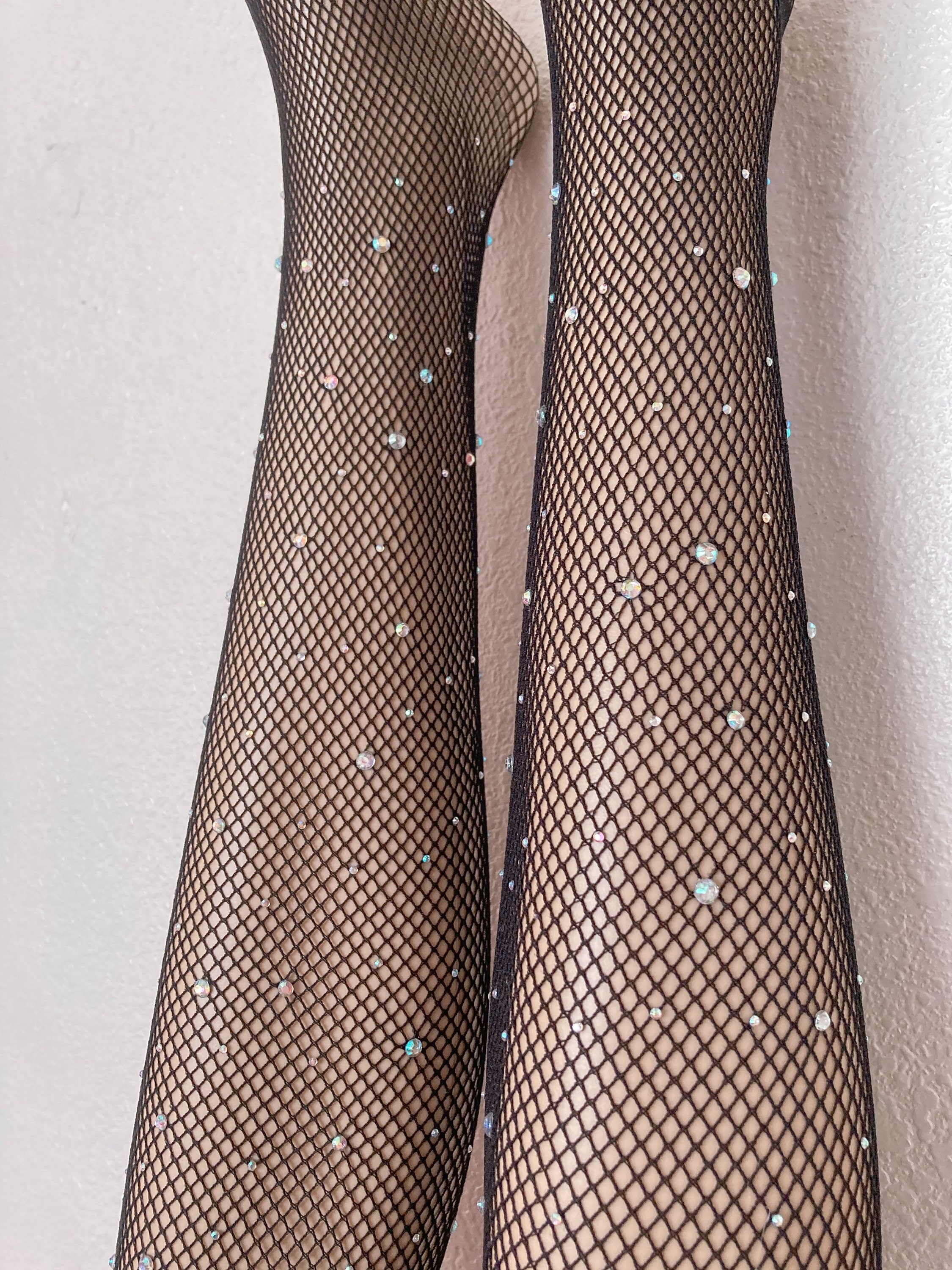 CRYSTAL tights sexy showgirl rhinestone studded Etsy
