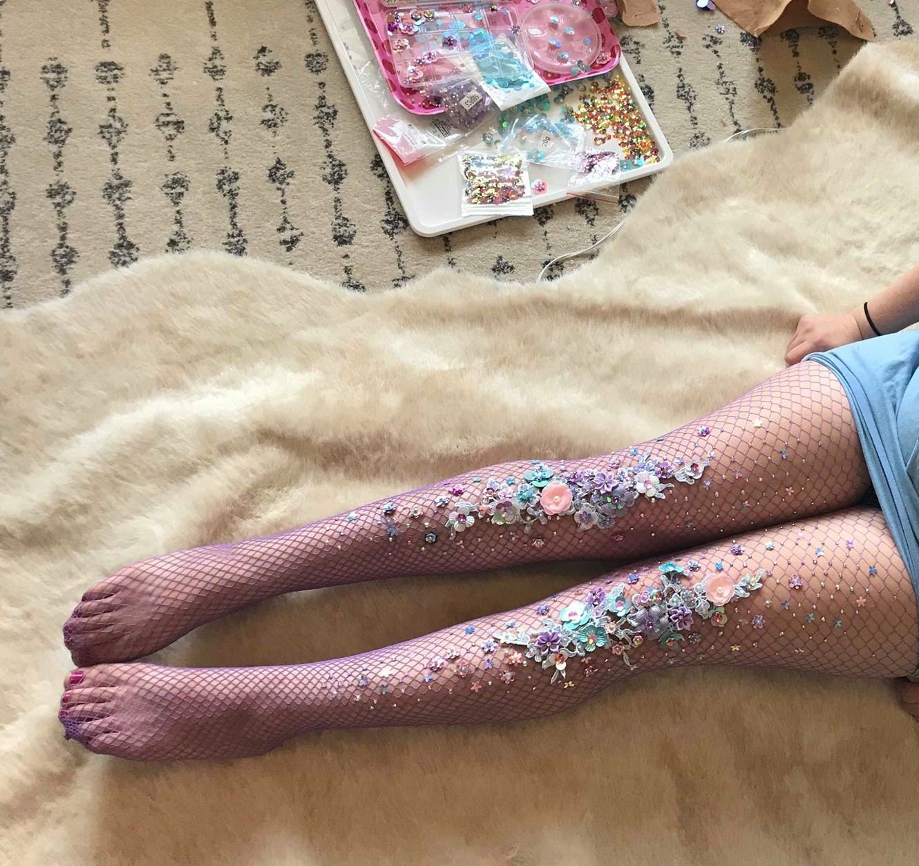 Embroidered Tights -  Canada