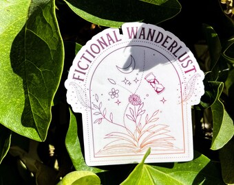 Pegatina de Wanderlust ficticia