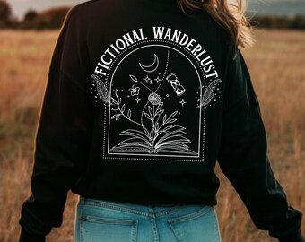 Suéter de cuello redondo con pasión por los viajes ficticios