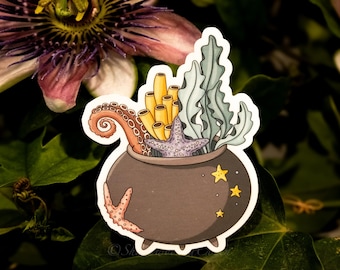 Caldero oceánico - Adhesivo de vinilo resistente al agua