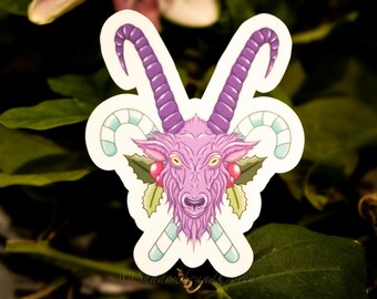 Pegatina de vinilo impermeable para vacaciones de Dark Academia - Pastel Baphomet