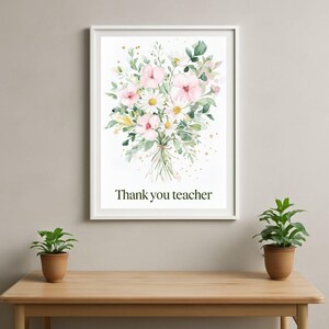 Presente para professor, Obrigado professor, Impressão digital, Cartão de agradecimento para professor