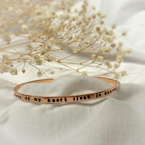 Hand Stamped Memorial Cuff Bracelet, Copper Bracelet, Pet Loss