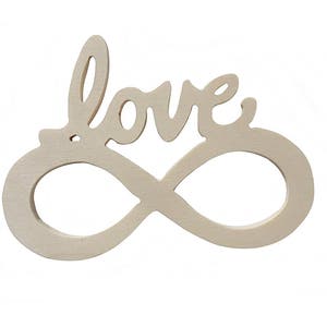 Amore infinito, in legno per il fai da te' hobby 2 pz