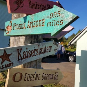 2025 Yard Post Directional Mileage Signs - (Please Read Description)
