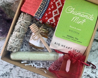 Cozy Witchy Gift | Comfy Witchy Box | Aura Cleansing Gift Box | Treat Yourself Gift Box | Witchy Self Care Gift | Energy Reset Gift
