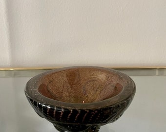 Vintage Murano Bullicante Bubble Glas Schale