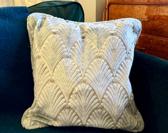 Samt Art Deco gemusterter Kissenbezug