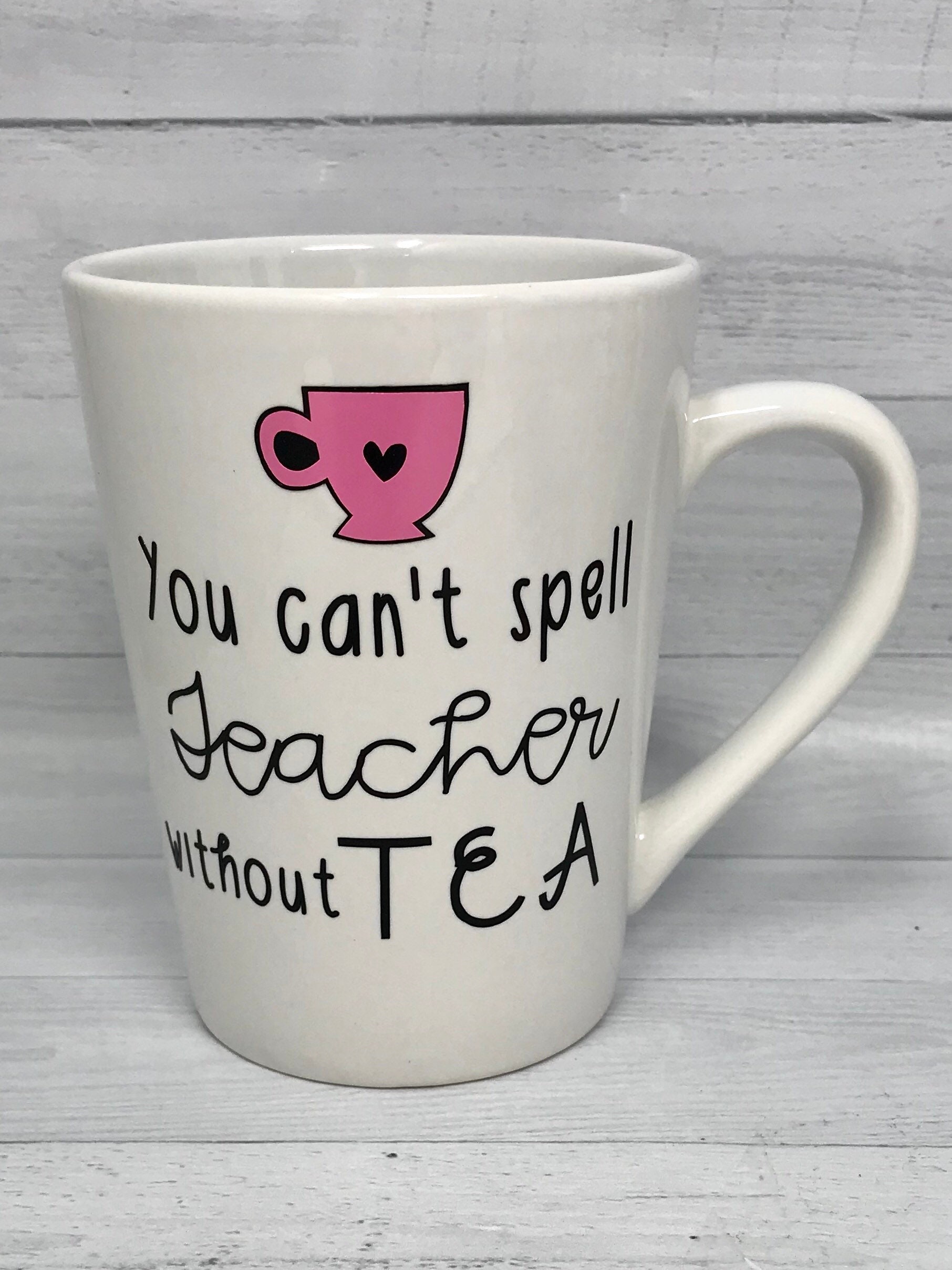 Teacher Teacup Teacher Appreciation Gift Personalized Etsy