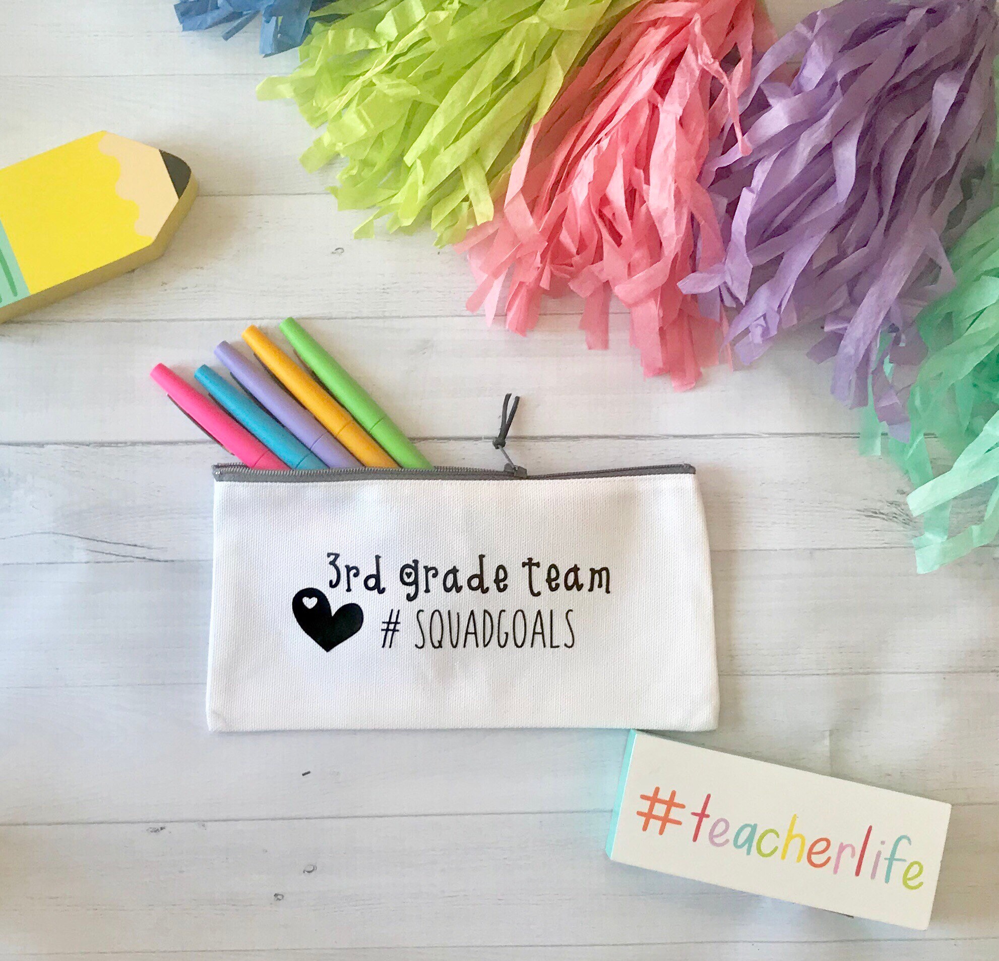 Teacher Team Gift Teacher Pencil Case Teacher appreciation Etsy