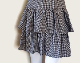 Venus houndstooth tiered cowgirl skirt