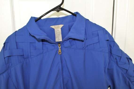 Teddi 1980s Electric blue zip up sport jacket - image 5