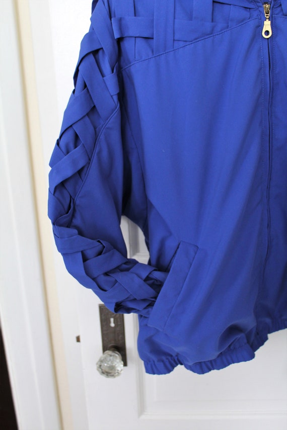 Teddi 1980s Electric blue zip up sport jacket - image 7