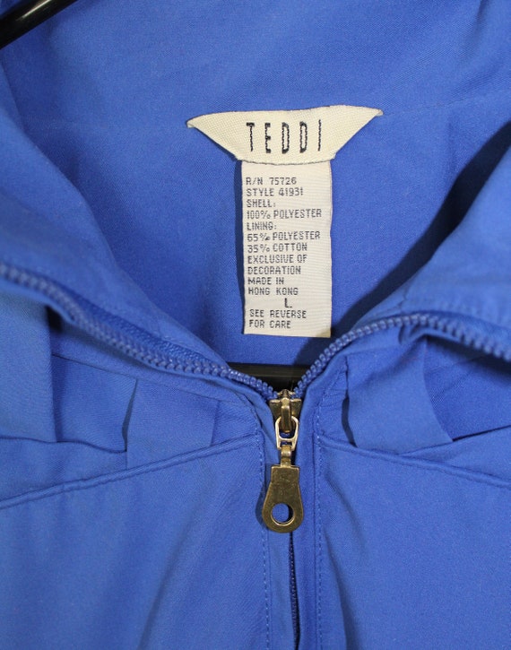 Teddi 1980s Electric blue zip up sport jacket - image 9