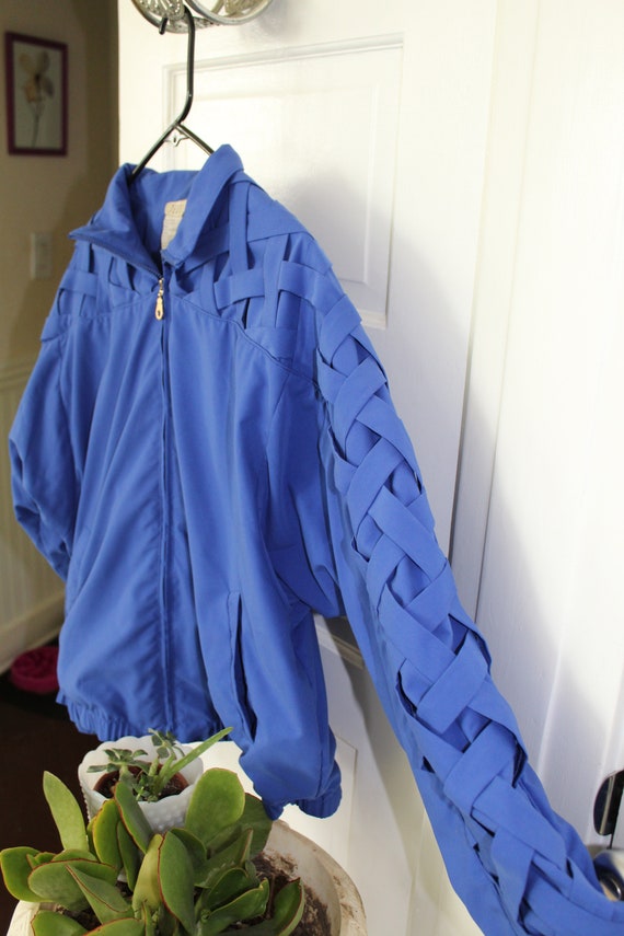 Teddi 1980s Electric blue zip up sport jacket - image 6