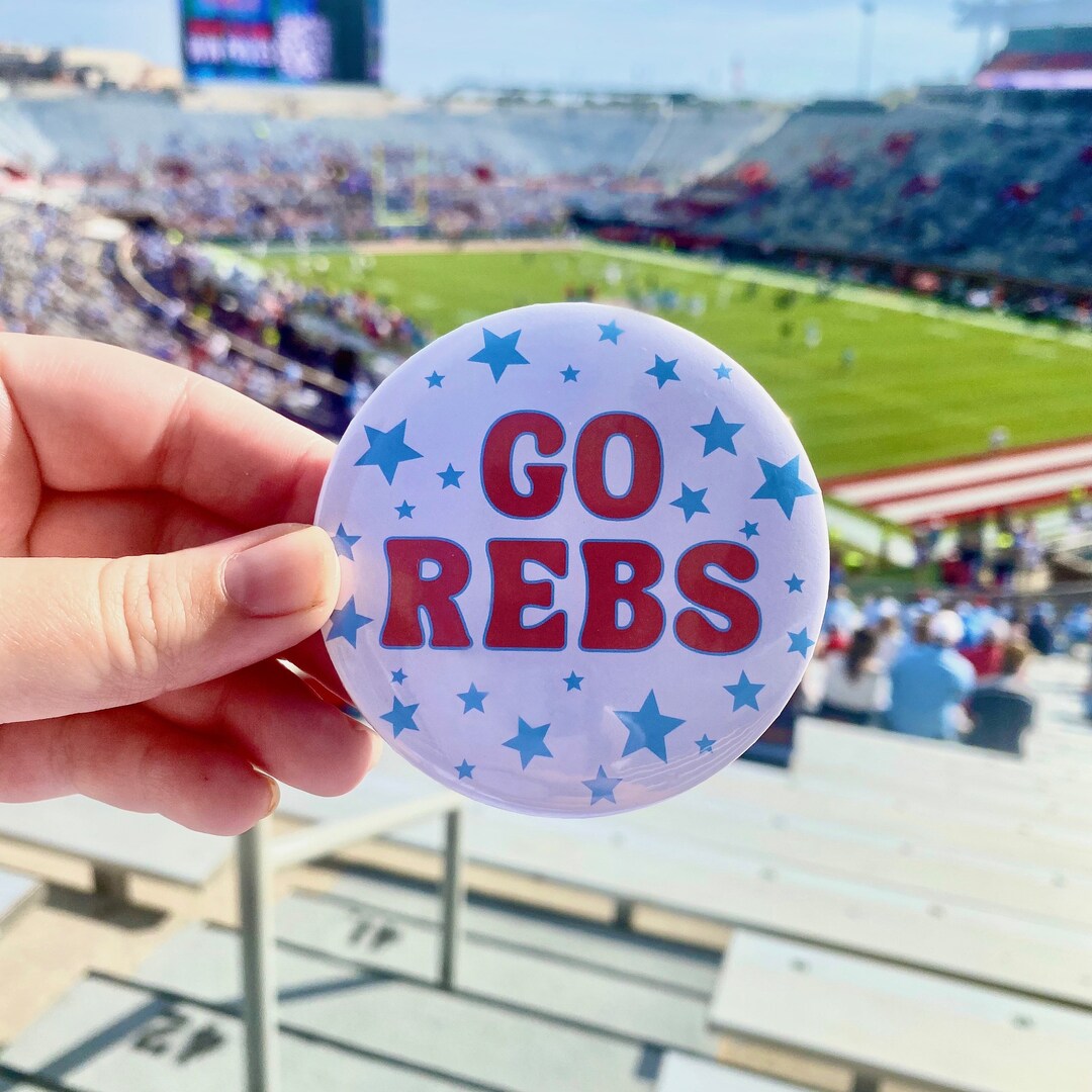 Go Rebs Stars Blue and Red 3 Inch Game Day Button - Etsy
