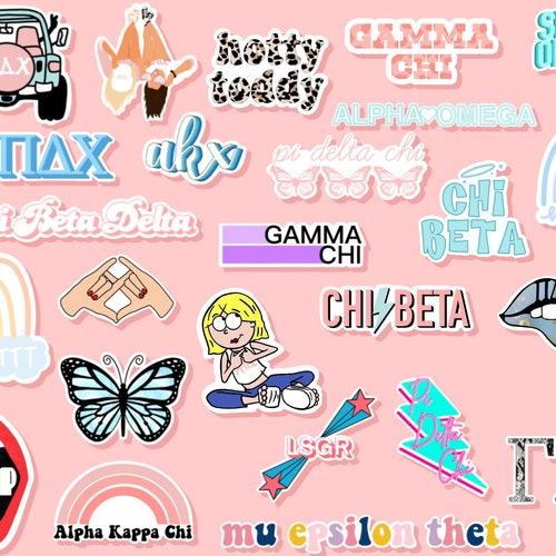 Custom Sorority Stickers Waterproof / College Stickers / Club Etsy