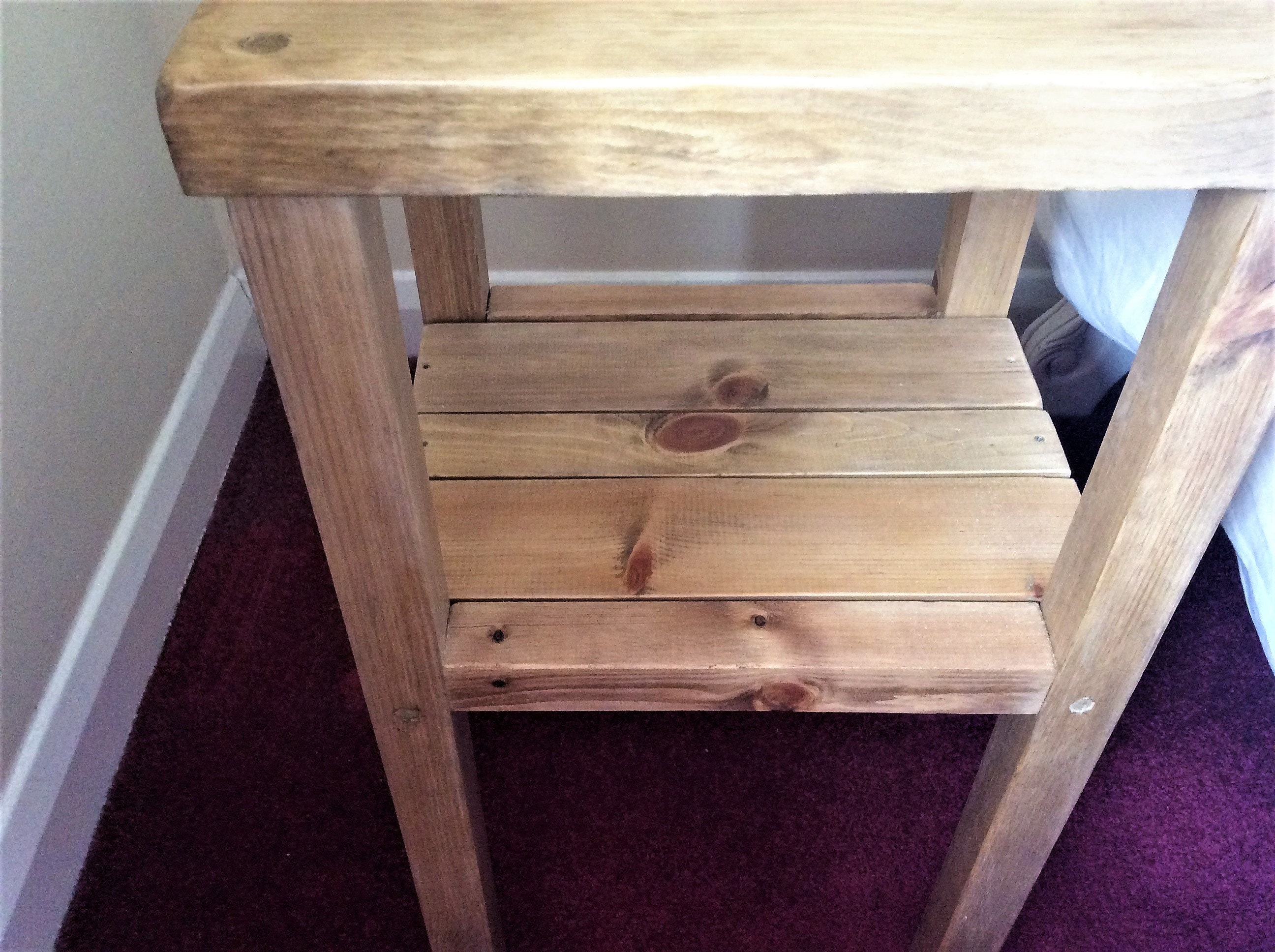 Compact Rustic Bedside Table - Etsy UK