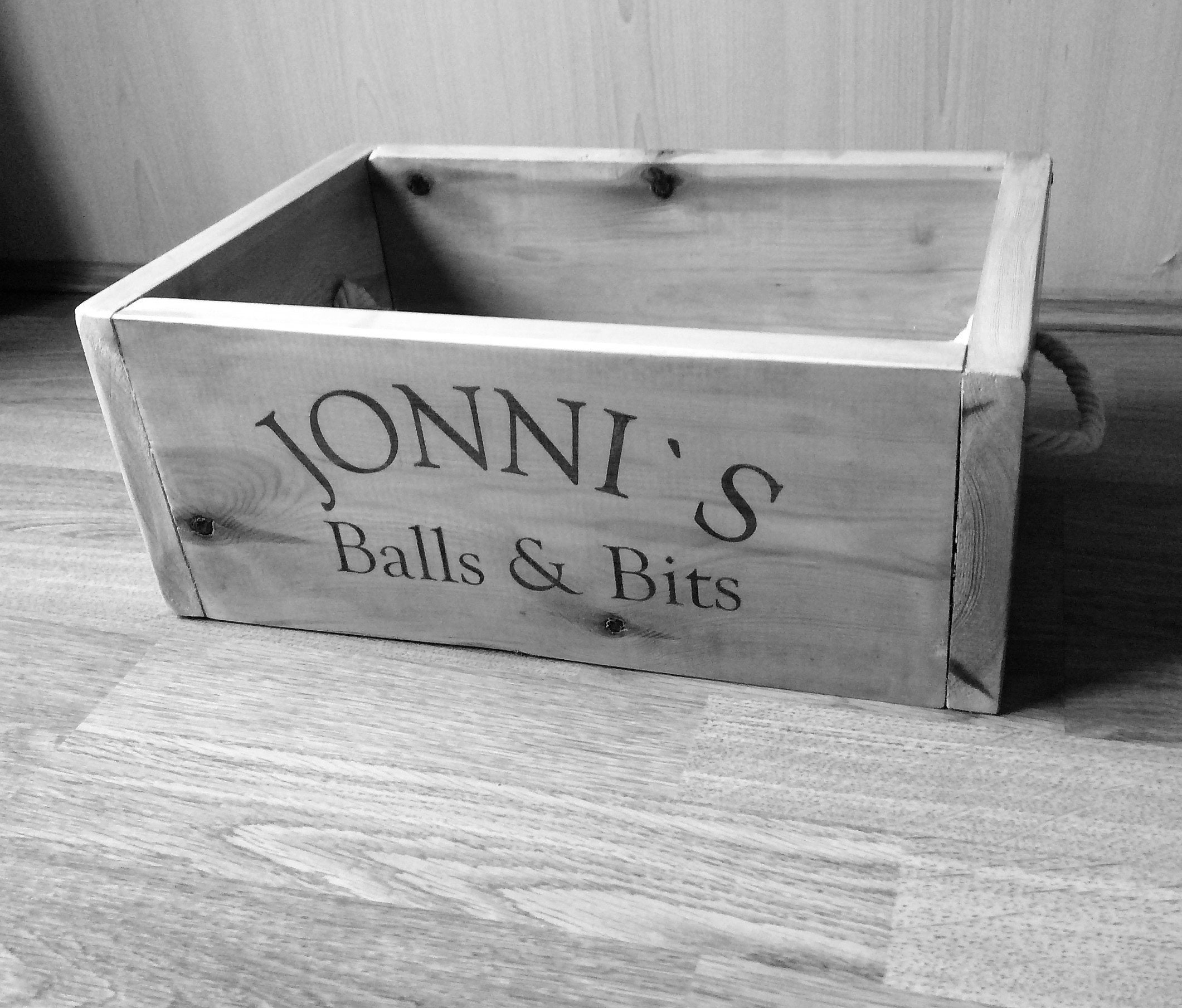 Personalised Rustic Storage Box Etsy UK