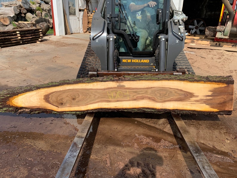 125 x 16-18 x 2 Live EdGe Black Walnut Slab