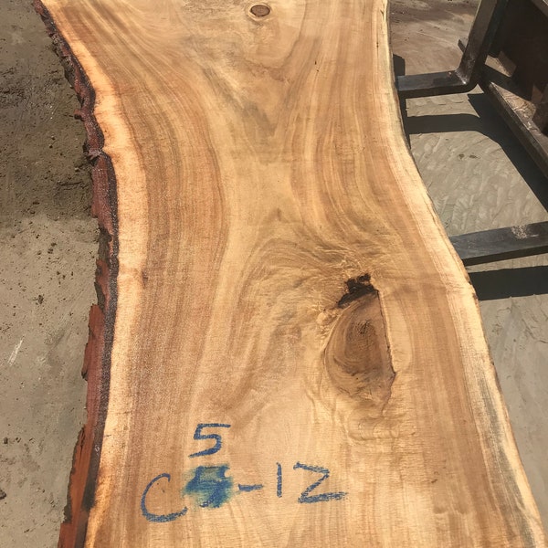 Rustic LIVE EDGE Eastern Cottonwood perfect for an island or dining table! 96" x 36-62" x 3"