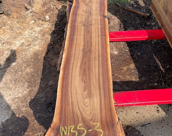 Black Walnut Slab 72" x 15-19" x 6" Perfect for Mantle!