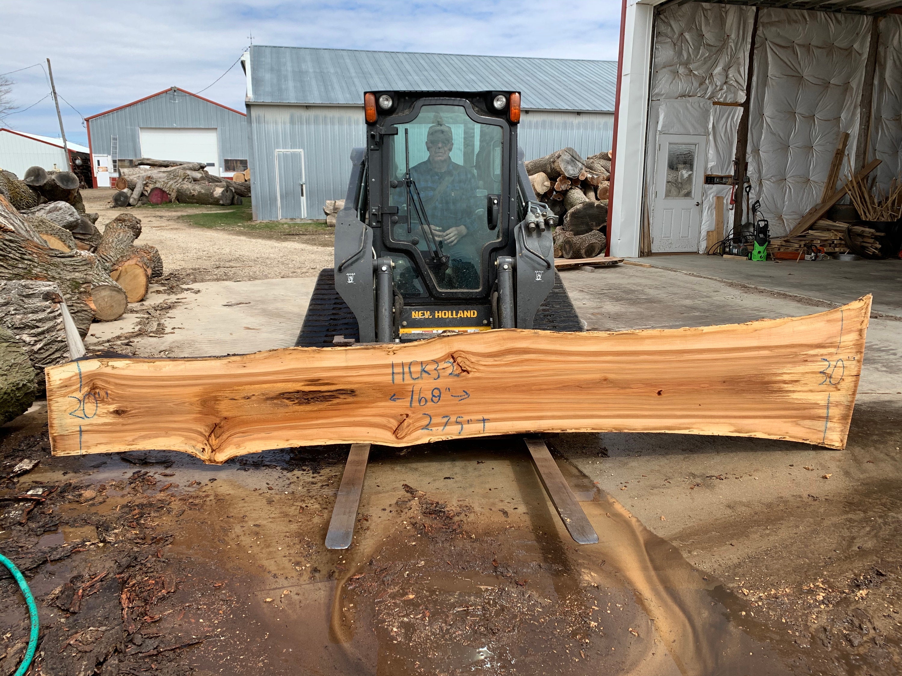 HICKORY Live Edge Slab 168 X 2030 X 2.75 Etsy