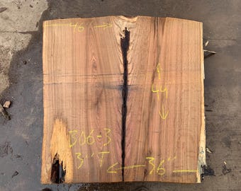 Free ship*Huge OAK twin Crosscut slab with gorgeous figuring! 44" x 36-46" x 3" Would make for a unique coffee table!