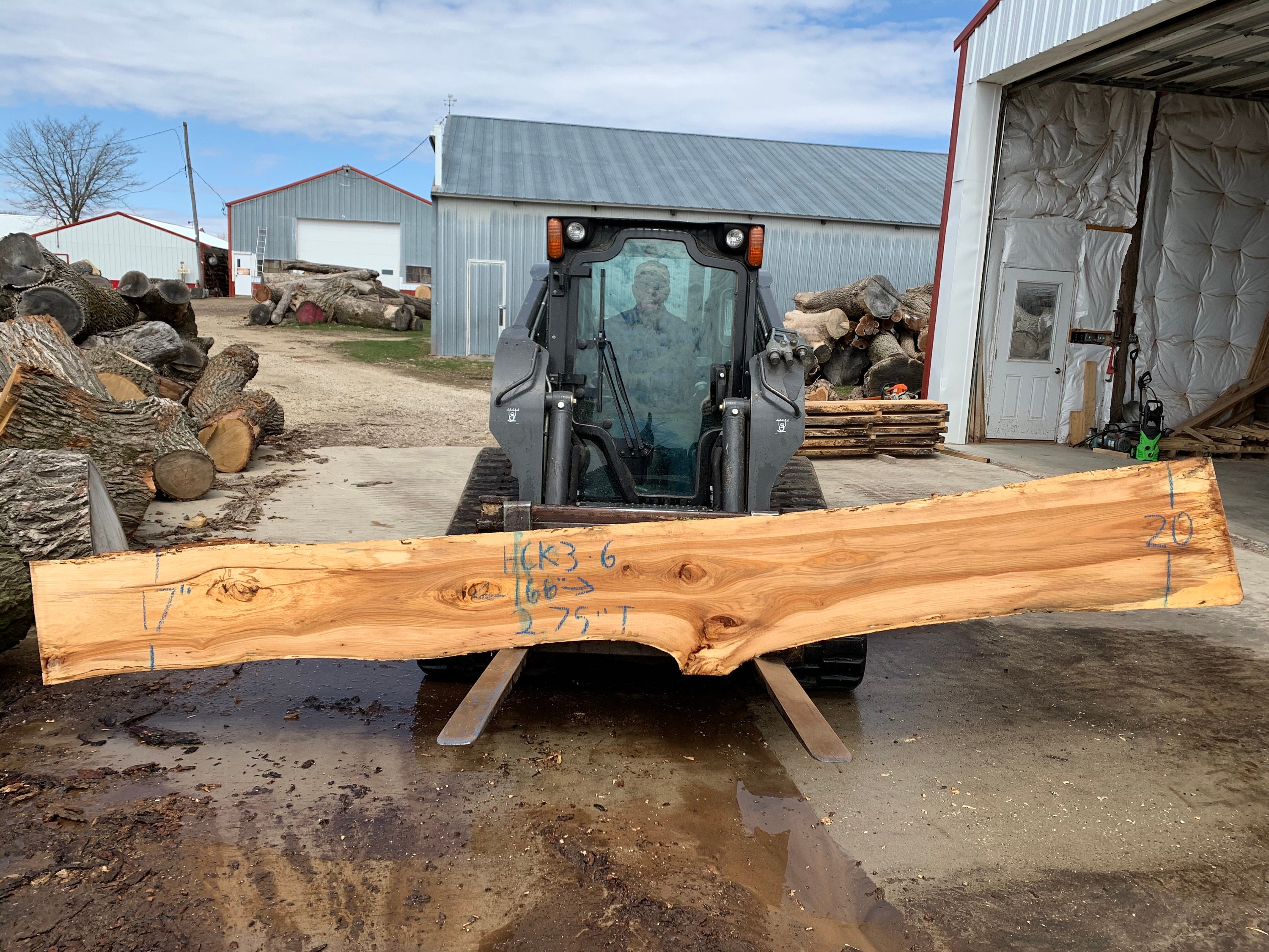 HICKORY Live Edge Slab 166 X 1720 X 2.75 Etsy